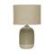 Hello Honey® 22" Taupe Reactive Glaze Stoneware Table Lamp with Linen Shade
